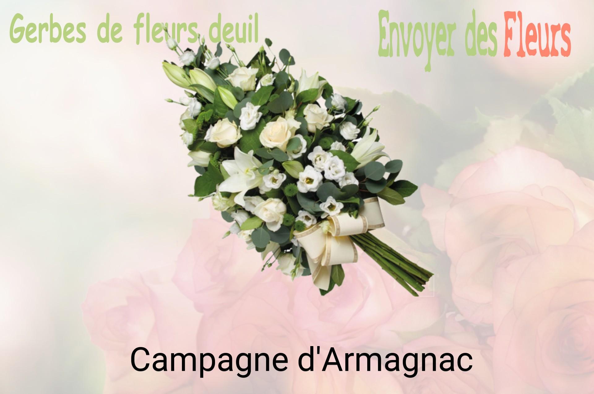 Gerbe de fleurs de deuil livrée à Campagne-d'Armagnac
